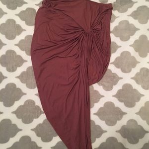 Fun knotted asymmetrical skirt